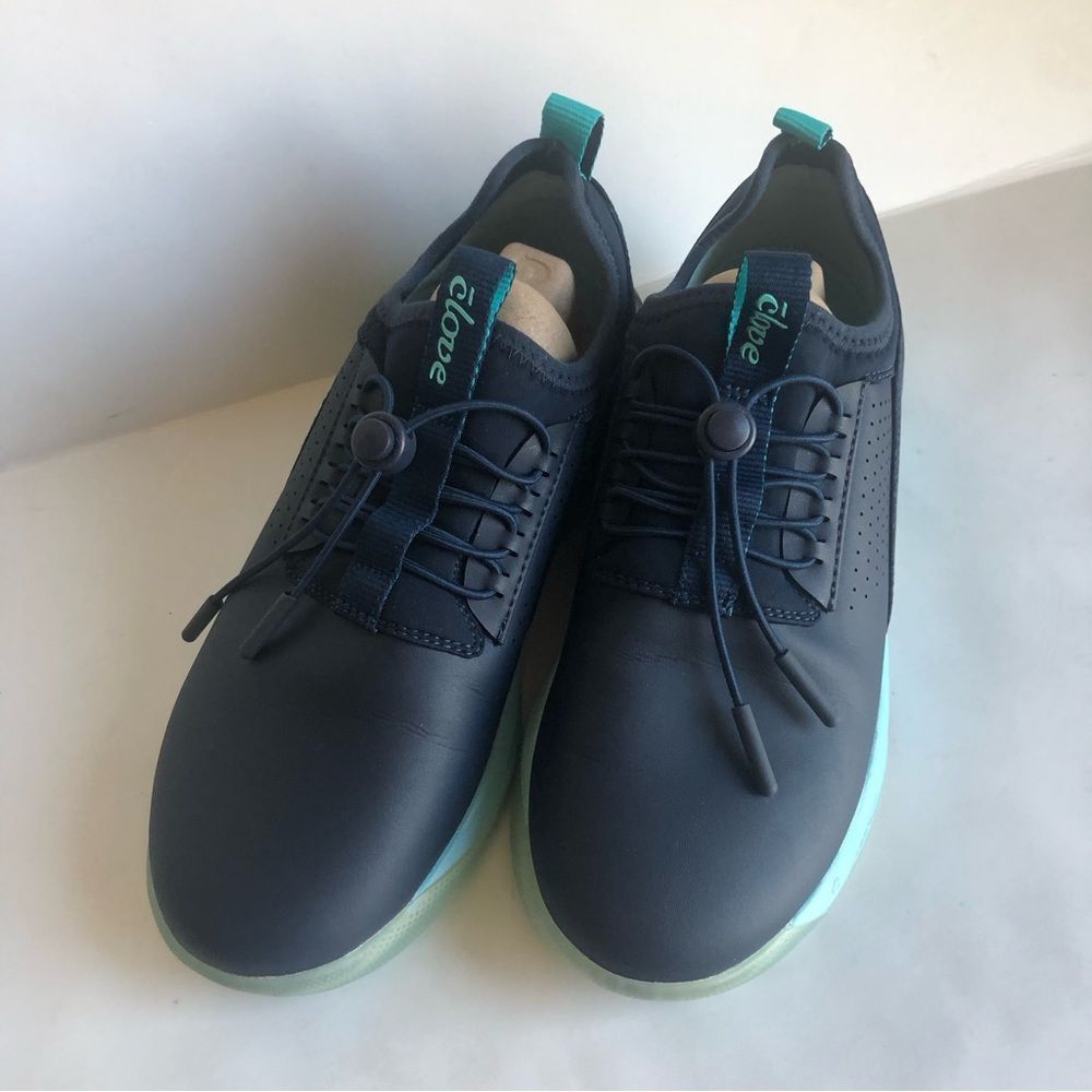 Clove Nursing Shoes Womens 6.5Sneakers Blue Leather Lace Nurse Comfort Casual